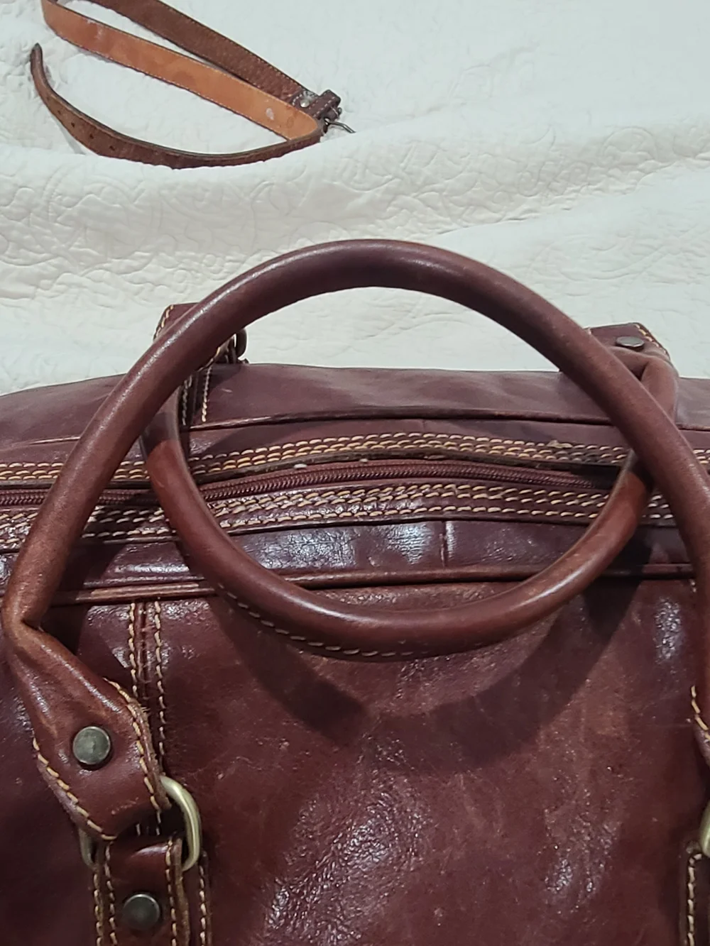 Men's Brown Leather Duffel Bag - Timeless Travel Carryall
